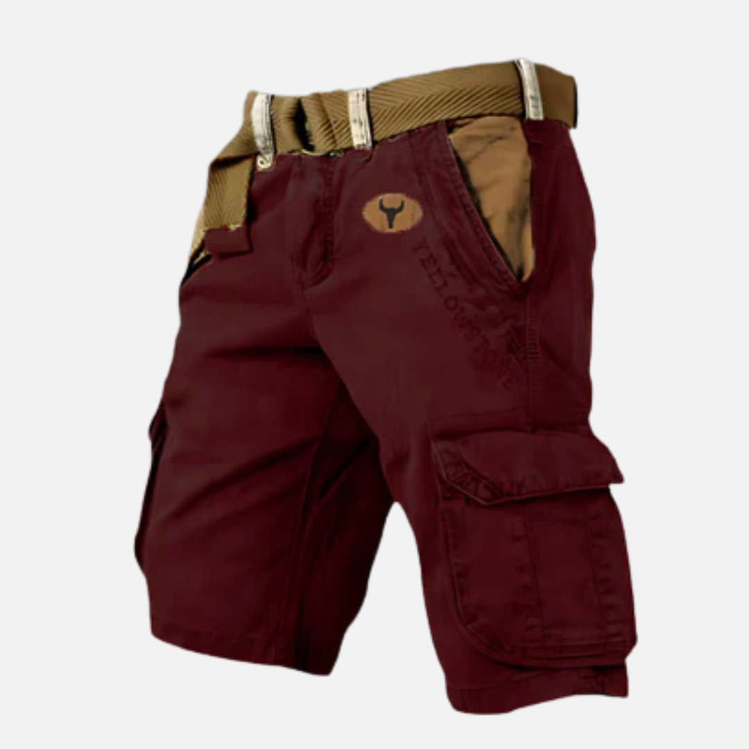 Samuel | Pantalones Cortos Cargo Rústicos de Exterior para Hombre con Cinturón