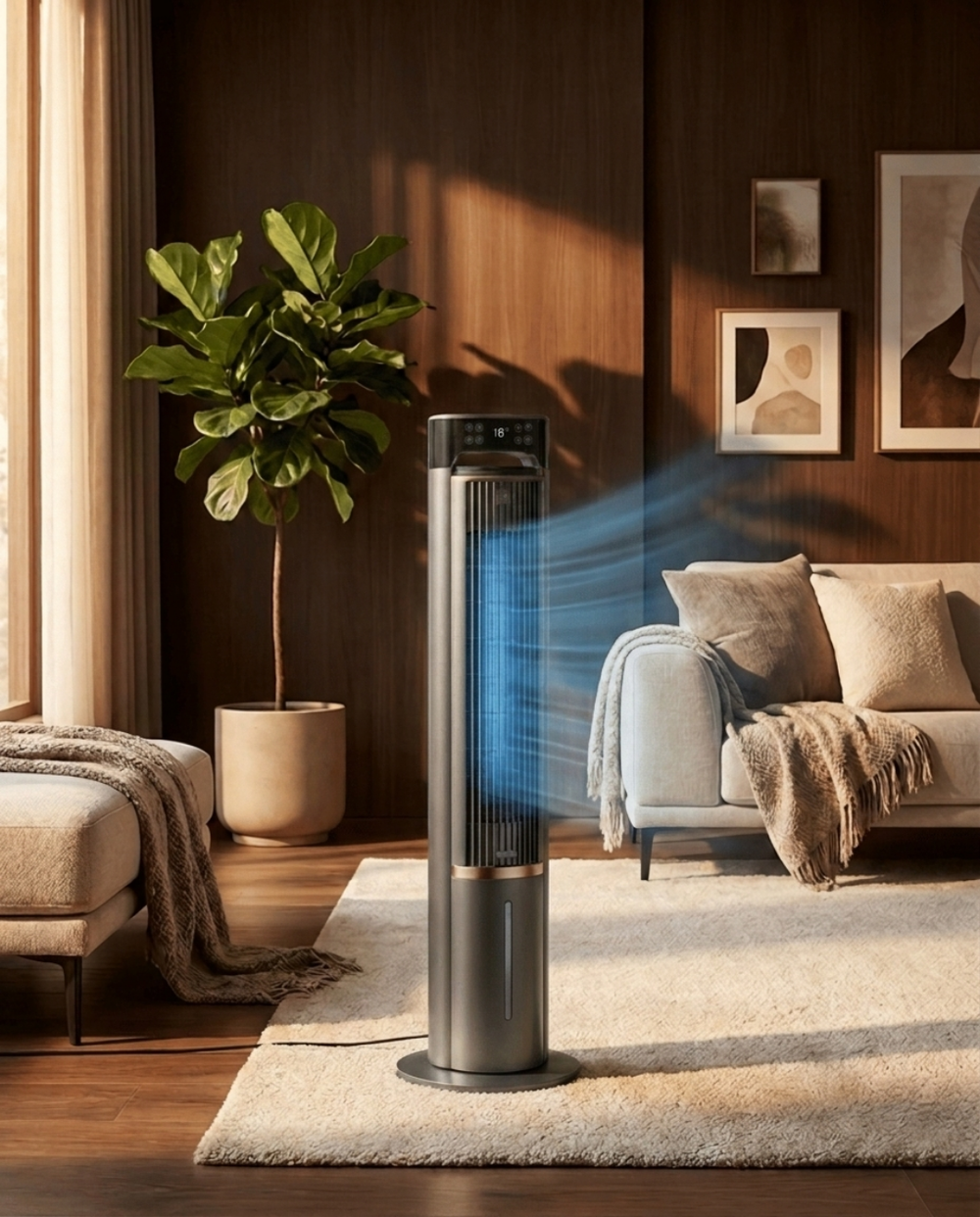 104cm Portable Tower Fan – Remote Control, Cooling Function & Ultra-Quiet 1