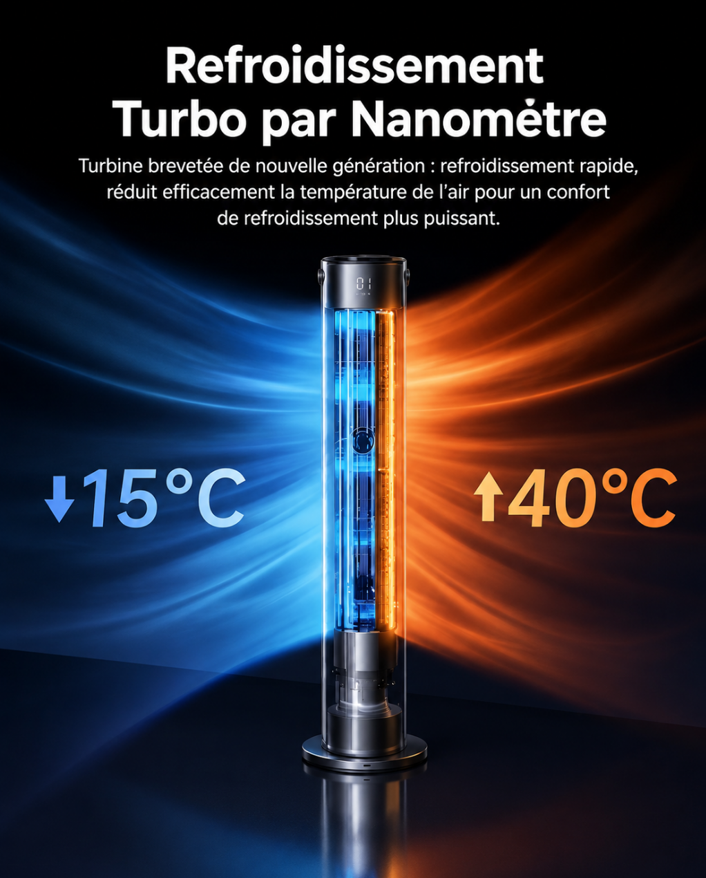 104cm Portable Tower Fan – Remote Control, Cooling Function & Ultra-Quiet 4