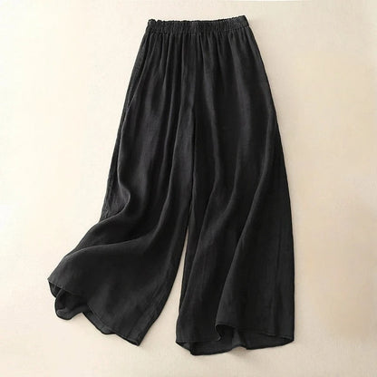 Women's Elastic Waist Wide Leg Pants