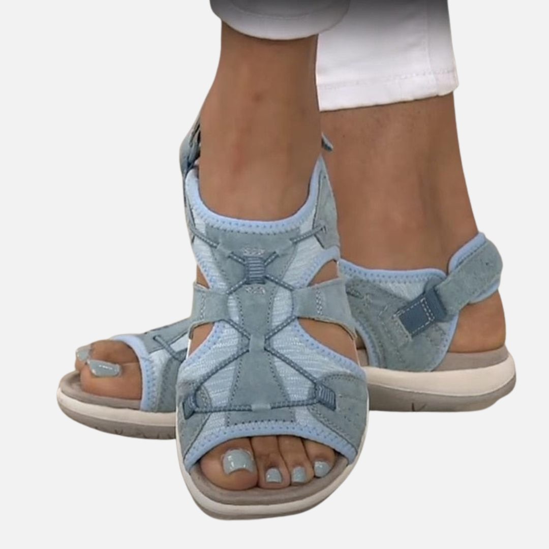 Women's Orthopedic Walking Sandals | Velcro Multi-Strap Arch Support