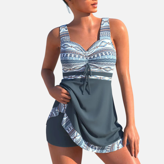 Conjunto de tankini de vestido de baño para mujer | Traje de baño modesto