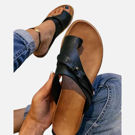 Sandalias ortopédicas de dedo para mujer | Chanclas correctoras de juanetes con soporte de arco