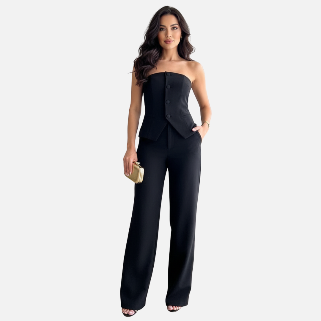 Women's Elegant Outfit Strapless Pantsuit – Jumpsuit
