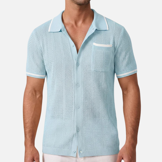 Polo de punto transpirable para hombre