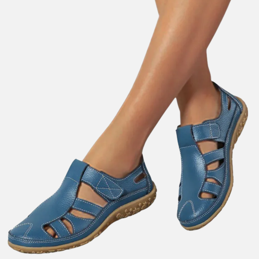 Sandalias ortopédicas de mujer con puntera cerrada | Soporte de arco con velcro