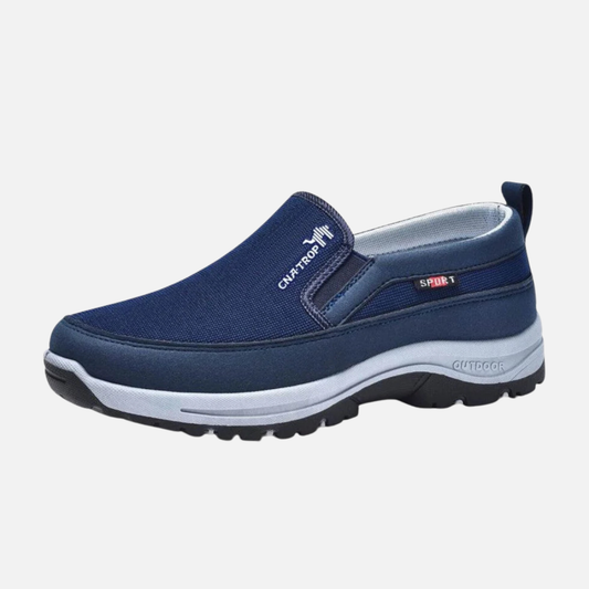 Zapatillas ortopédicas sin cordones para hombre | Mocasines de malla para caminar