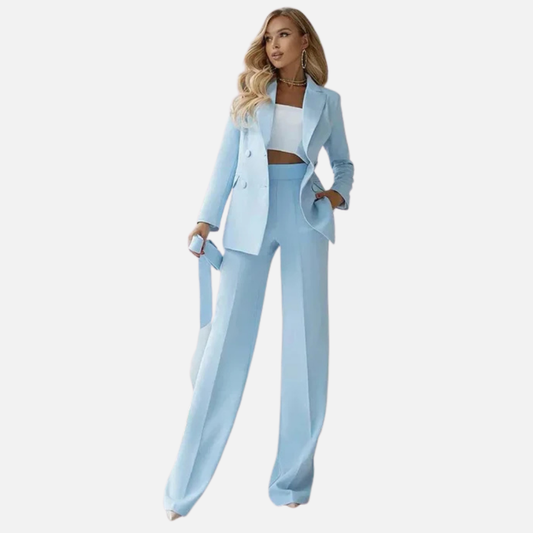 Conjunto de traje de tres piezas de blazer y pantalón para mujer