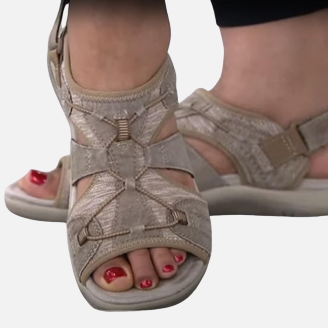 Women's Orthopedic Walking Sandals | Velcro Multi-Strap Arch Support