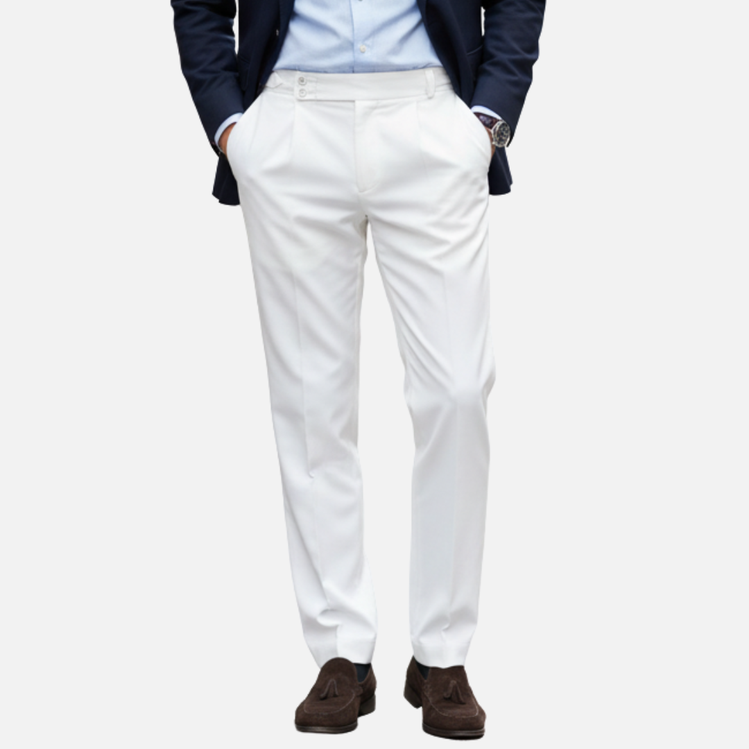 Men’s Slim Fit Dress Pants - Classic Tailored Formal Trousers