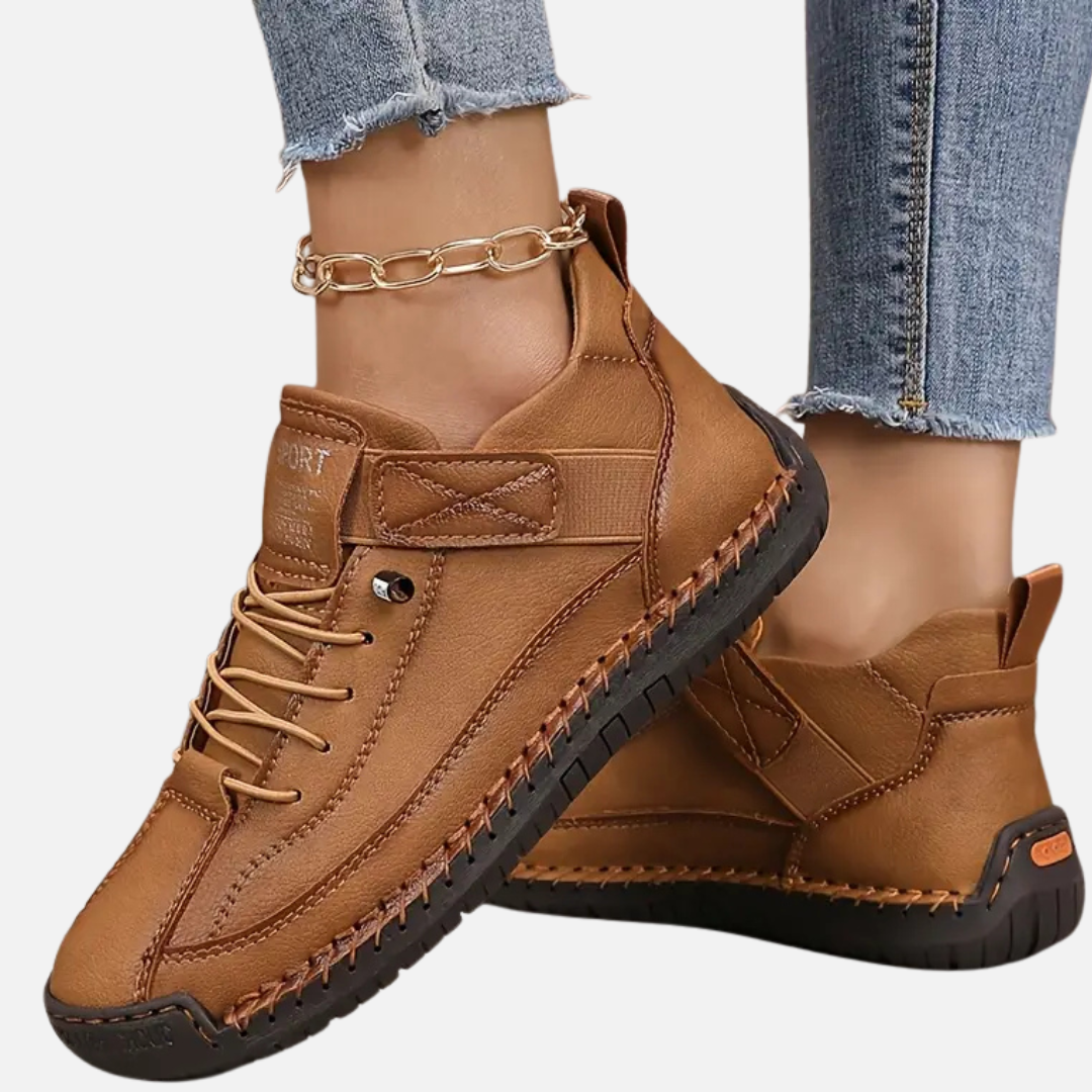 Women's Orthopedic Casual Sneakers | Lace-Up Moccasin Comfort Walking Shoes