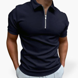 Heren Polo met rits. Heren Halfzipper