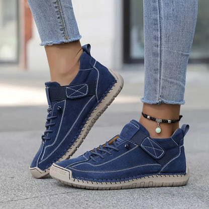 Men's Casual Leather Sneakers with Strap
