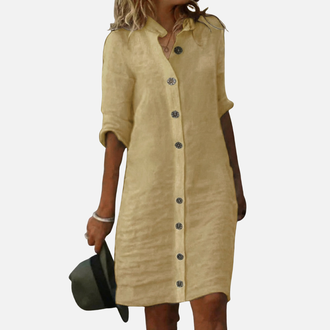 Women’s Linen Summer Shirt Dress