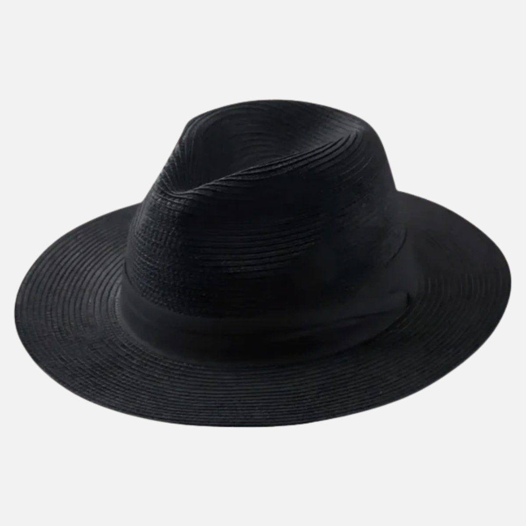Men's Classic Panama Hat - Handwoven Straw Fedora Summer Sun Hat