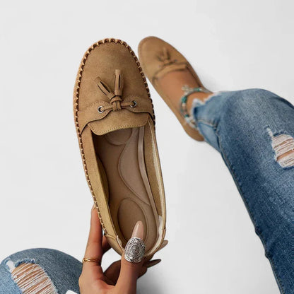 Women's Suede Slip-On Loafers with Tassels