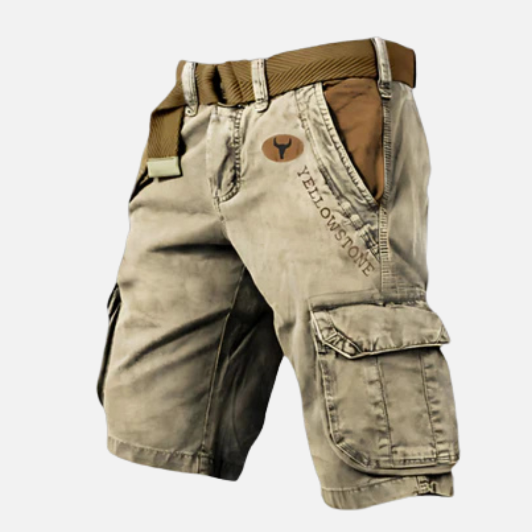 Samuel | Pantalones Cortos Cargo Rústicos de Exterior para Hombre con Cinturón