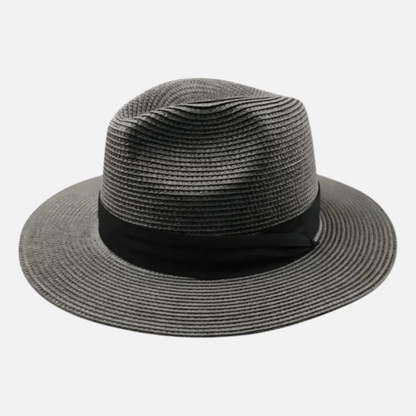 Men's Classic Panama Hat - Handwoven Straw Fedora Summer Sun Hat