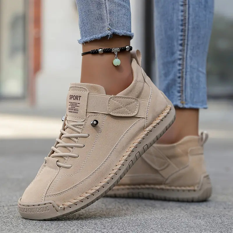 Men's Casual Leather Sneakers with Strap