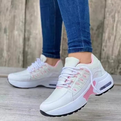 Women's Mesh Platform Sneakers with Air Cushion Sole