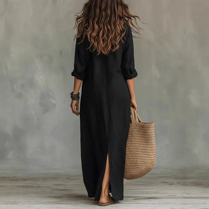 Agnes Linen Long Shirt Dress 2