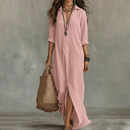 Agnes Linen Long Shirt Dress 3