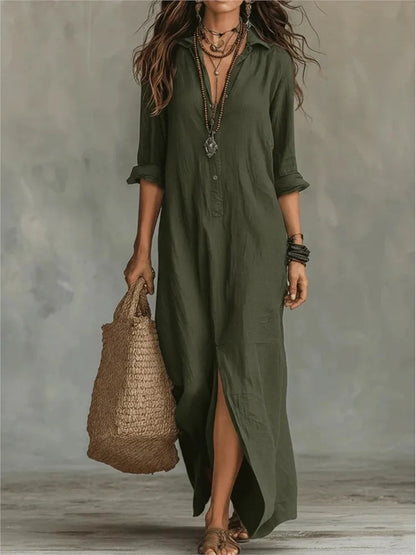 Agnes Linen Long Shirt Dress 5