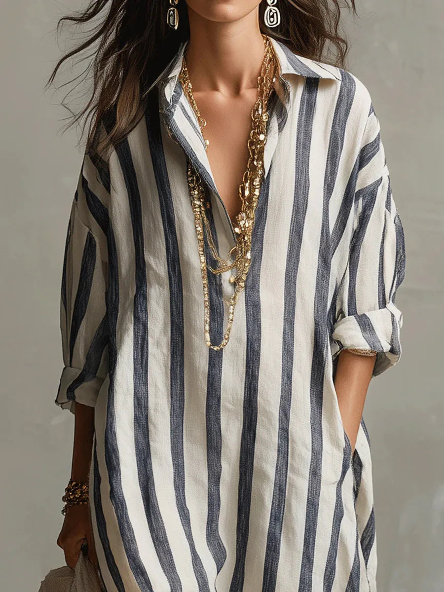 Amaris Linen Long Shirt Dress 2