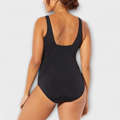 Women's One-Piece Swimsuit with Abstract Print