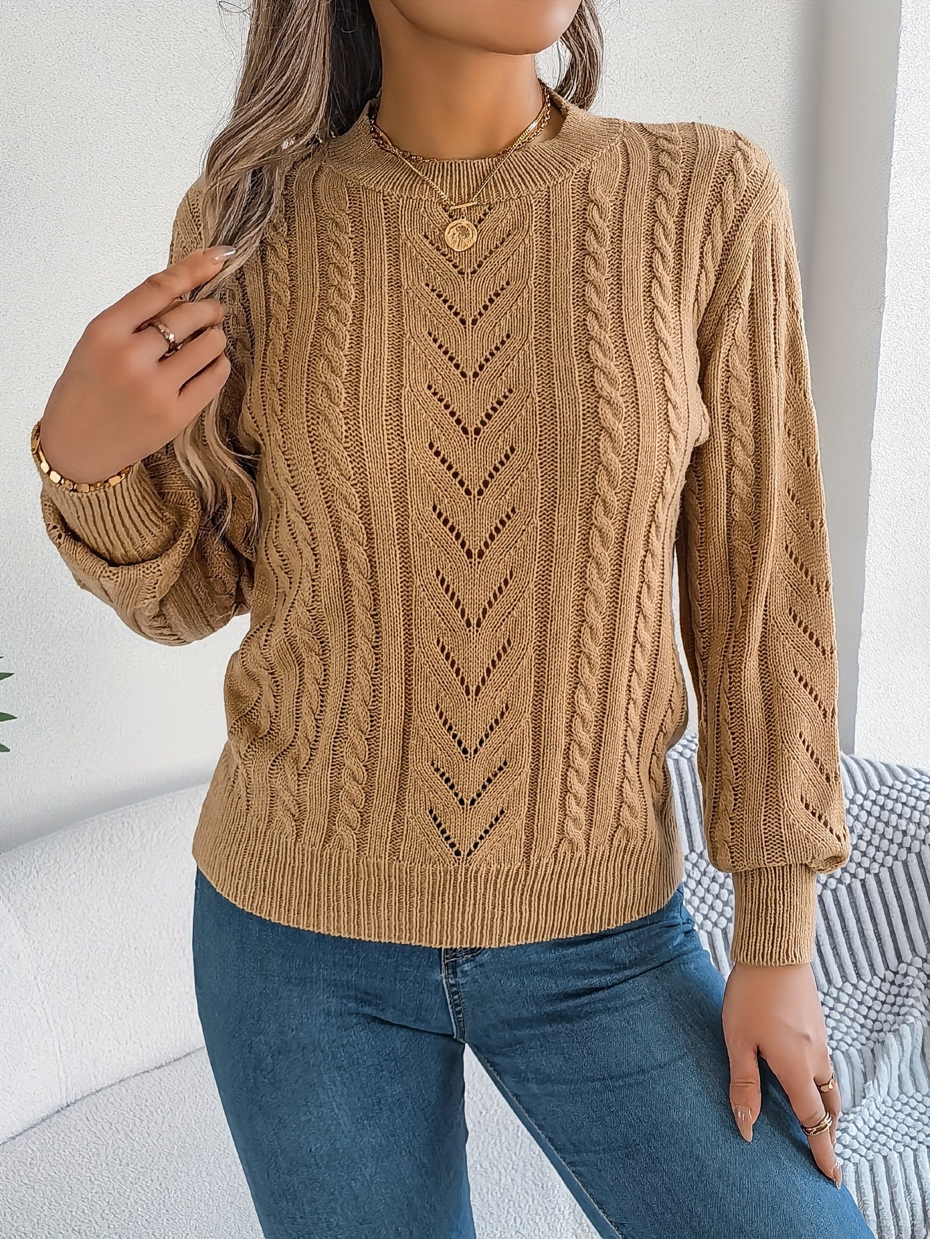 Blythe | Cable-Knit Textured Sweater 1