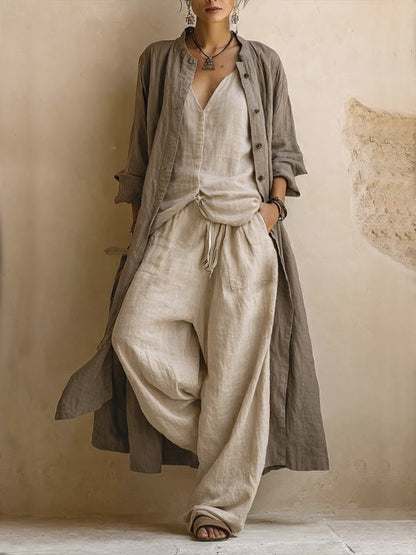 Bora 3-Piece Set | Cotton Linen Blend, Bohemian Style 0