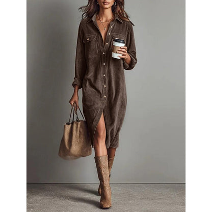 Cassandra | Relaxed Button-Front Shirt Dress 1