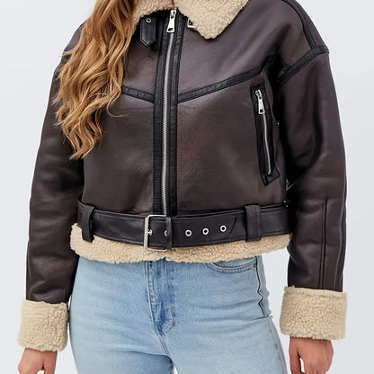 Cassidy | Cozy-Lined Moto Jacket 0