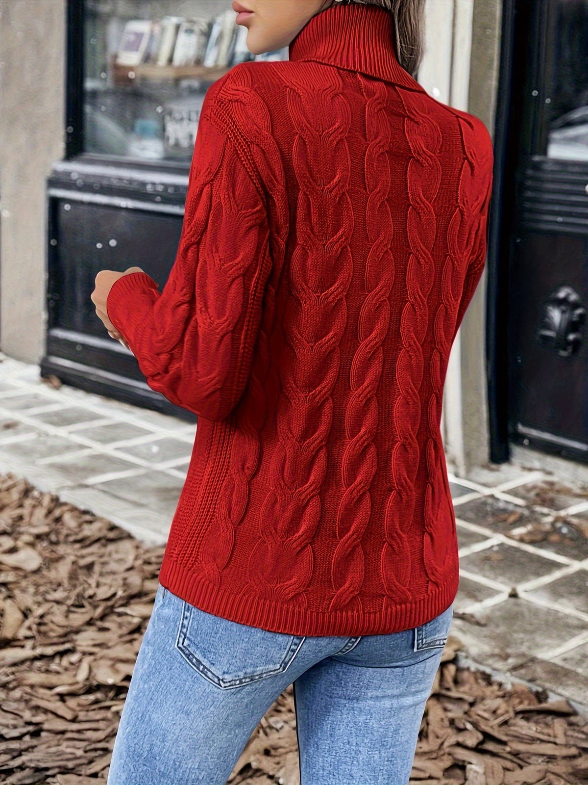 Celeste | Cozy Cable-Knit Turtleneck Sweater 2