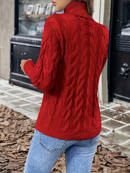 Celeste | Cozy Cable-Knit Turtleneck Sweater 2