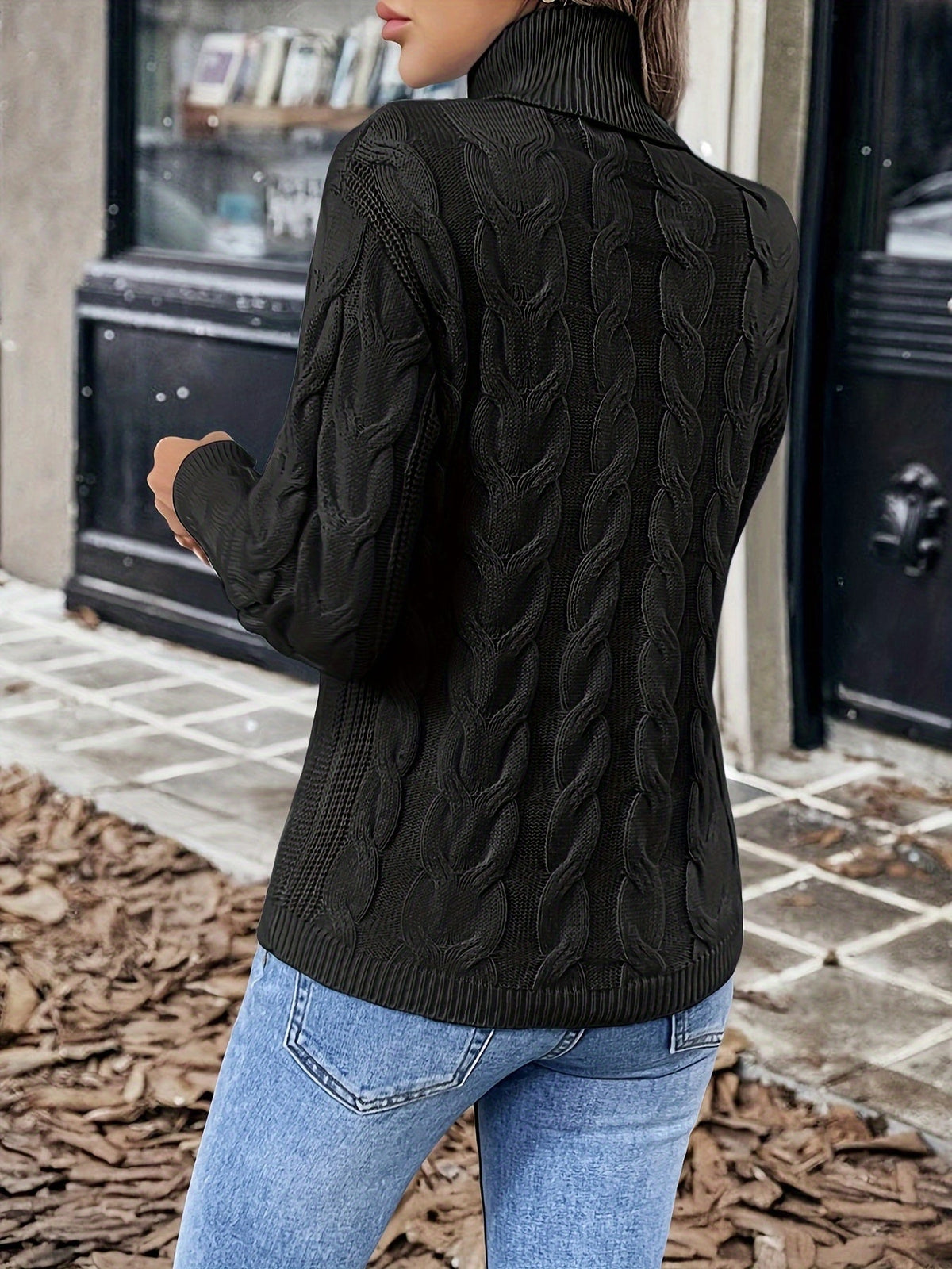 Celeste | Cozy Cable-Knit Turtleneck Sweater 8