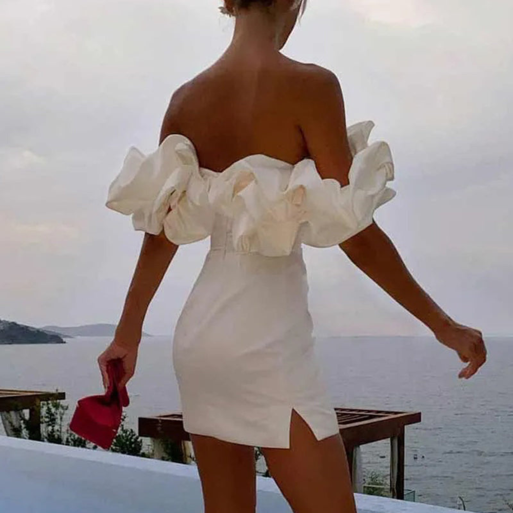 Charlotte | Women’s Wedding Guest Ruffle Mini Dress 5