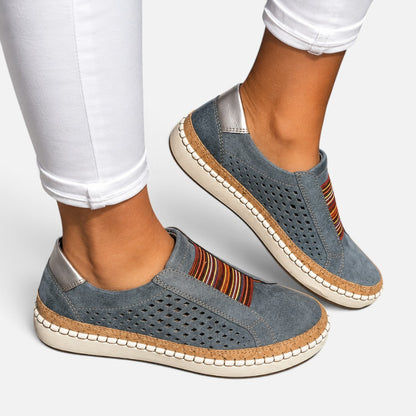 Women's Orthopedic Slip-On Shoes | Breathable Perforated Espadrille Flat Sneakers