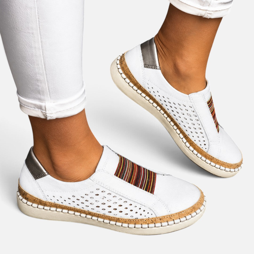 Women's Orthopedic Slip-On Shoes | Breathable Perforated Espadrille Flat Sneakers