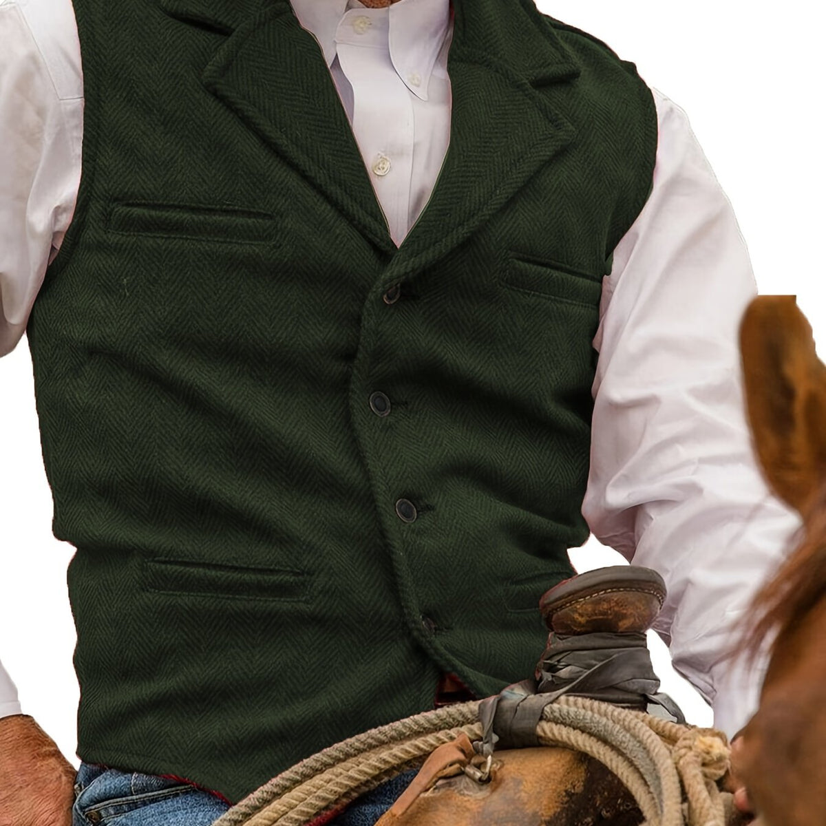 Colton | Heritage Herringbone Vest 11