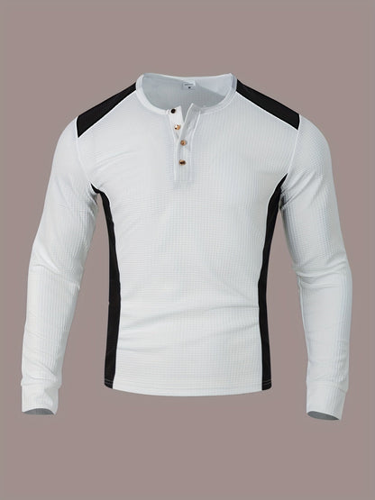 Curtis | Textured Long-Sleeve Henley 1