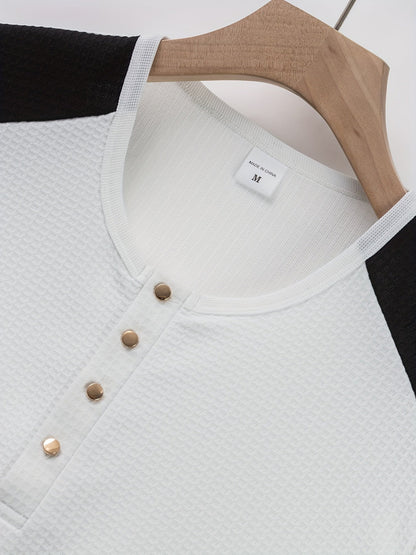 Curtis | Textured Long-Sleeve Henley 3
