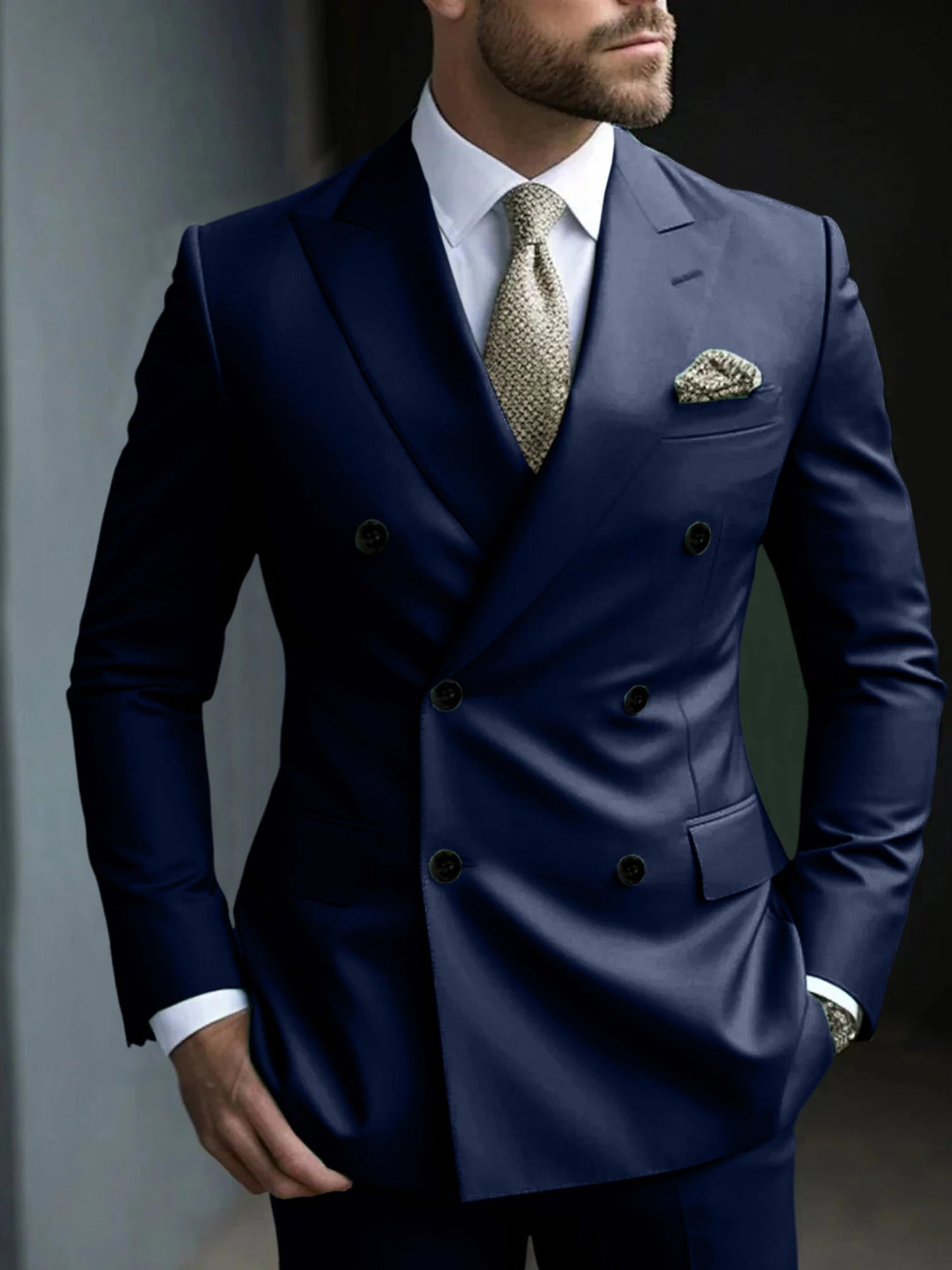DOUBLE BREASTED SUIT FOR MEN 13