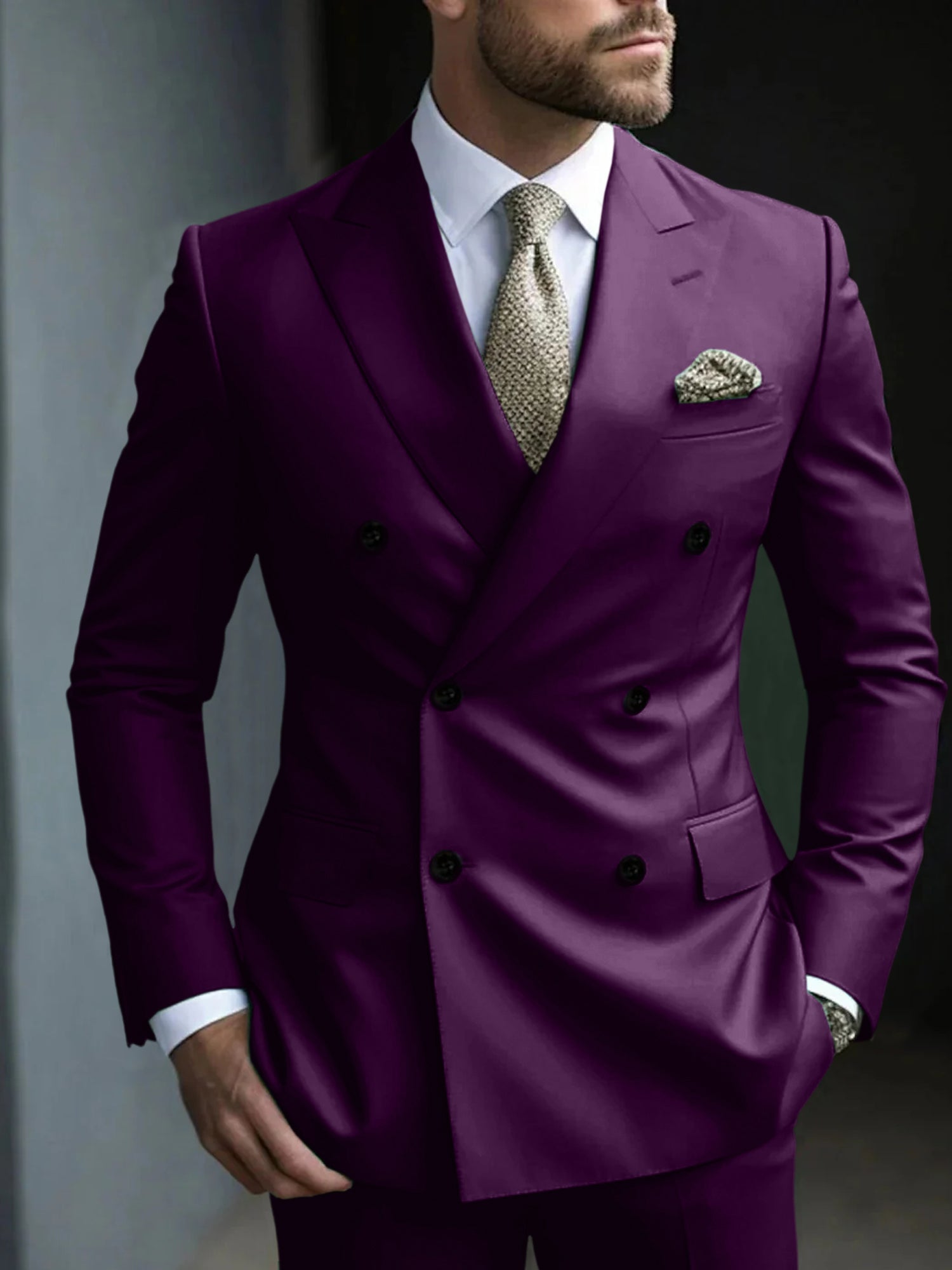 DOUBLE BREASTED SUIT FOR MEN 15