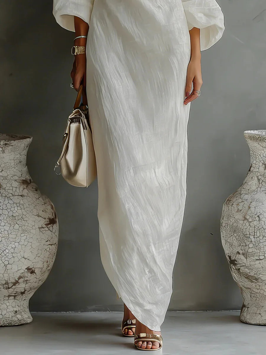 Daisy Linen One Shoulder Dress 3