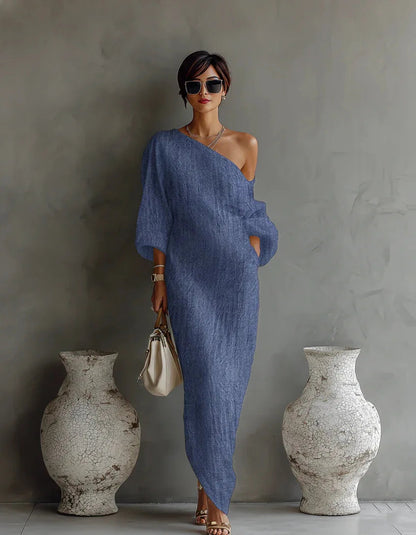 Daisy Linen One Shoulder Dress 4