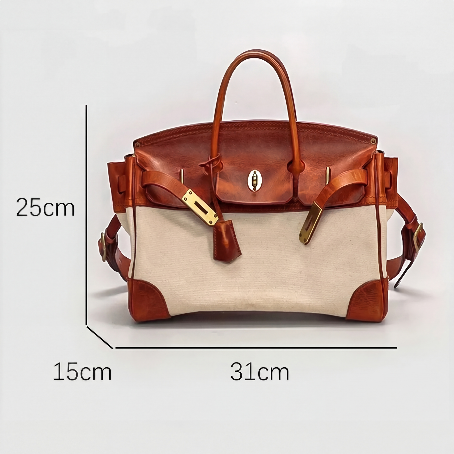 Dali Weekend Bag | Top Grain Leather, Spill Resistant Canvas 2