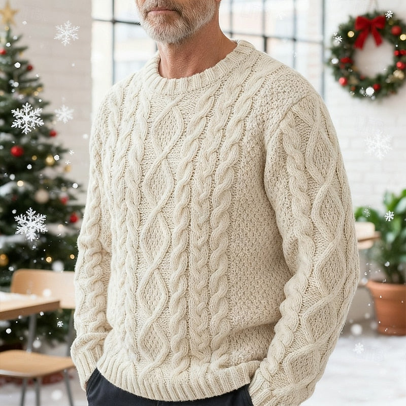 Ellis | Cable Knit Crew Neck Sweater 1