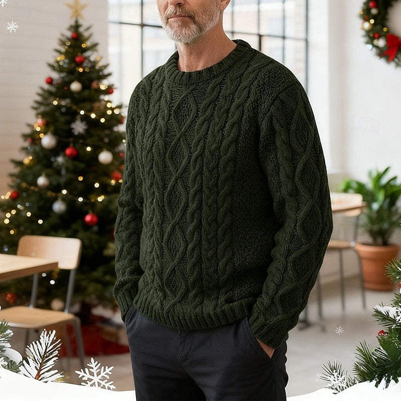 Ellis | Cable Knit Crew Neck Sweater 2