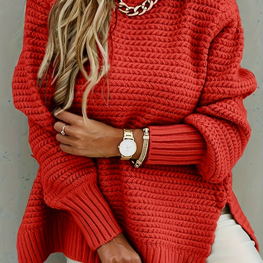 Evangeline | Textured High-Low Sweater 0